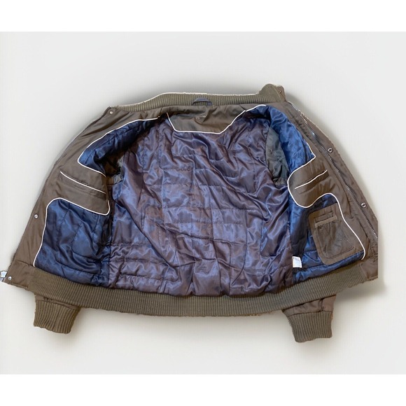 Calvin Klein Mens Ski Bomber Jacket Medium Brown - Picture 3 of 16